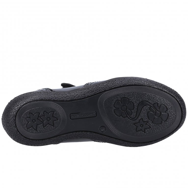 Charles Clinkard Hush Puppies Rina Junior Patent Girls School Shoes