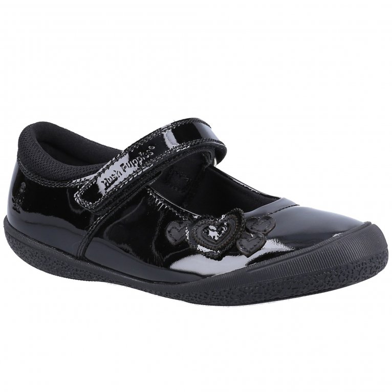 charles clinkard Hush Puppies Rosanna Junior Patent Girls School Shoes