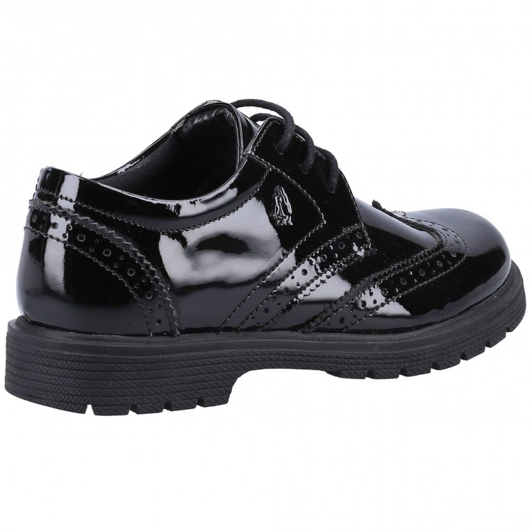Charles Clinkard Hush Puppies Sally Patent Junior Girls School Shoes