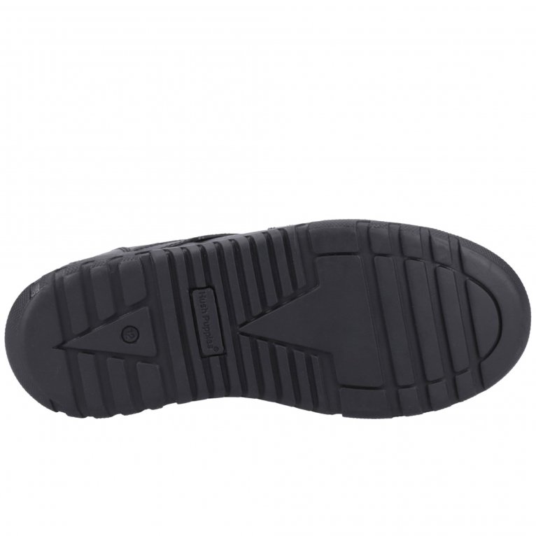 Charles Clinkard Hush Puppies Spencer Junior Boys School Shoes