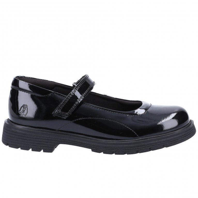 Charles Clinkard Hush Puppies Tally Patent Junior Girls School Shoes