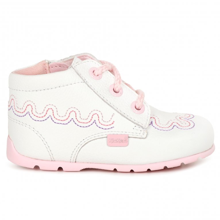 Charles Clinkard Kickers Baby Hi Wave Zip Girls First Boots