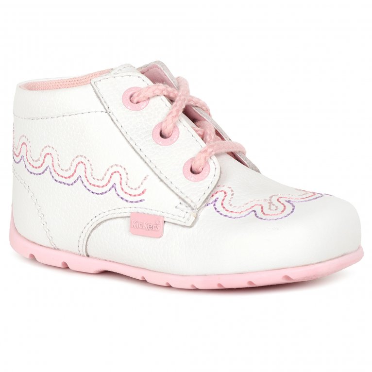 charles clinkard Kickers Baby Hi Wave Zip Girls First Boots
