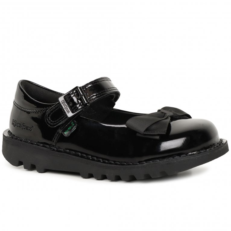 charles clinkard Kickers MJ Bow Girls Infant School Shoes