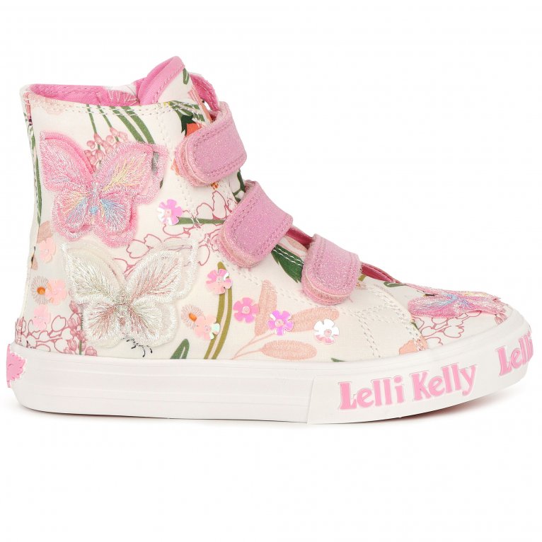Charles Clinkard Lelli Kelly Carrie Mid Girls Hi-Top Canvas Boots