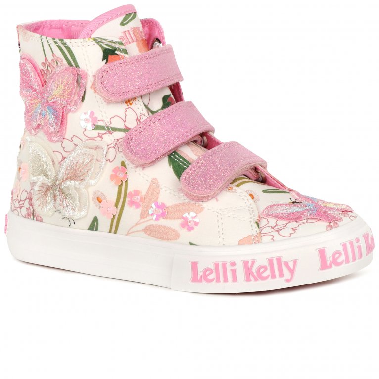 charles clinkard Lelli Kelly Carrie Mid Girls Hi-Top Canvas Boots