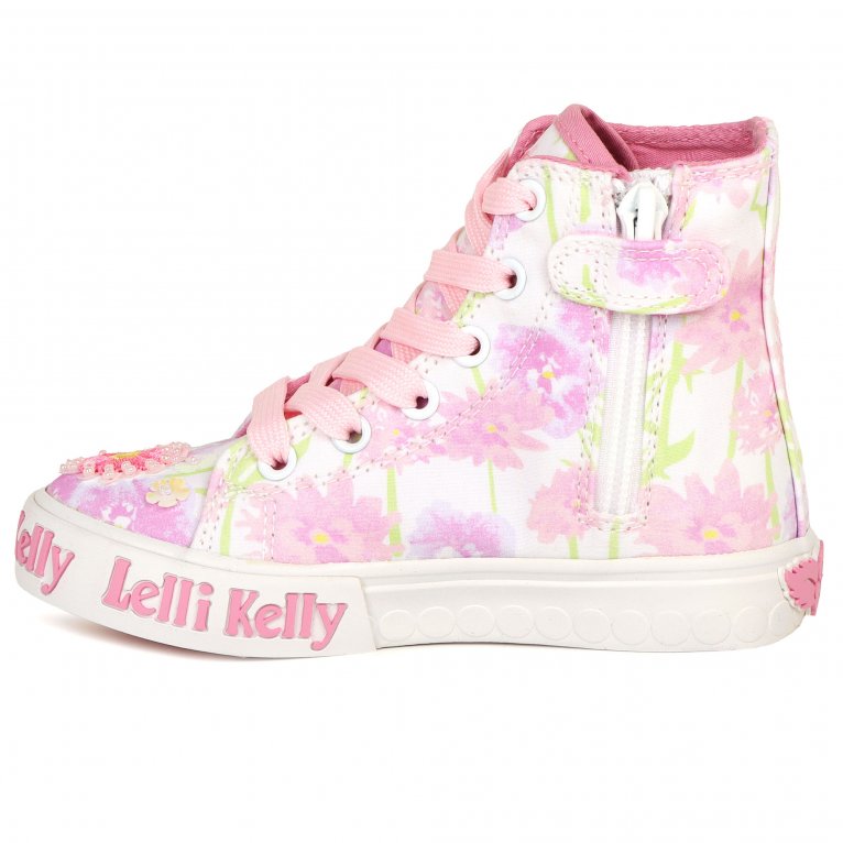 Charles Clinkard Lelli Kelly Eloise Mid Girls Canvas Hi Top Boots