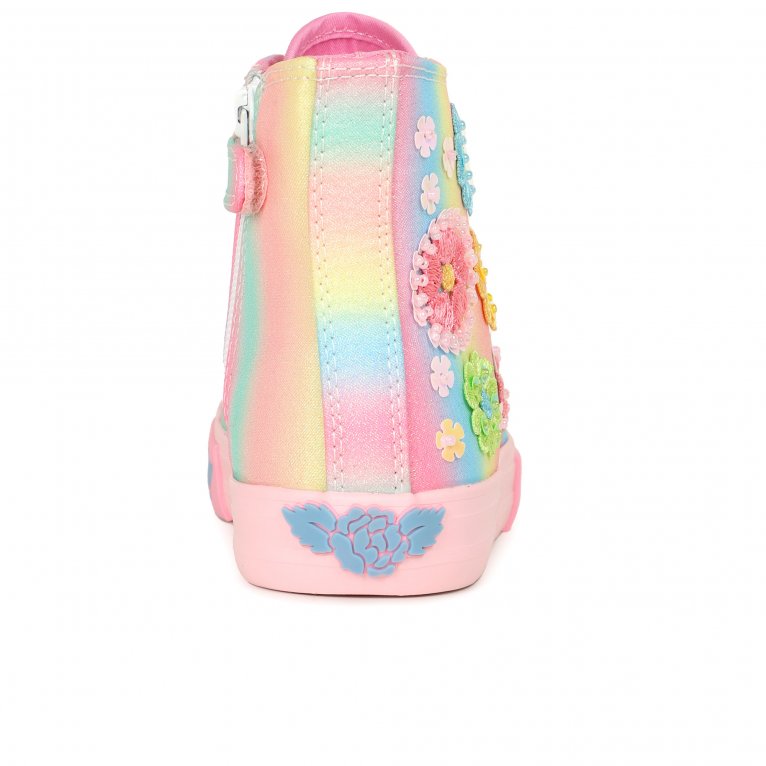 Charles Clinkard Lelli Kelly Francesca Girls Hi-Top Canvas Boots