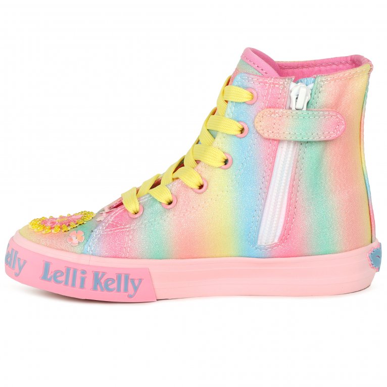 Charles Clinkard Lelli Kelly Francesca Girls Hi-Top Canvas Boots
