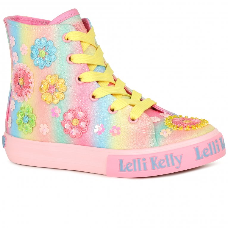 charles clinkard Lelli Kelly Francesca Girls Hi-Top Canvas Boots