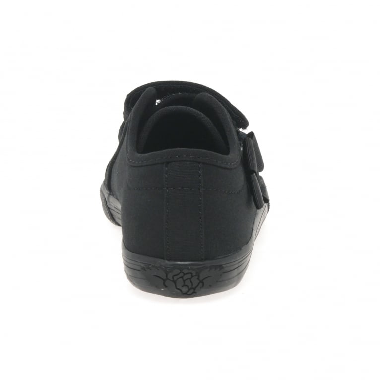 Charles Clinkard Lelli Kelly Lily Girls Infant Canvas Rip Tape Plimsoll Shoes