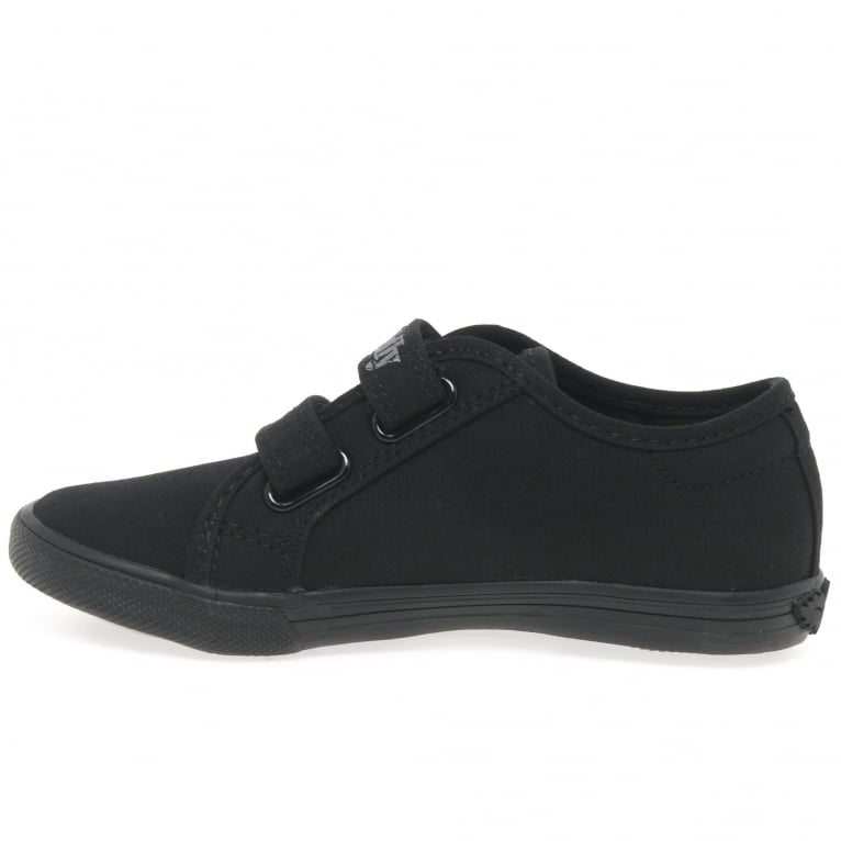 Charles Clinkard Lelli Kelly Lily Girls Infant Canvas Rip Tape Plimsoll Shoes