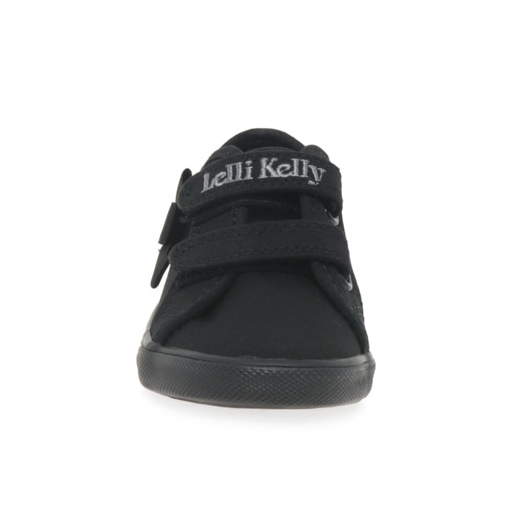 Charles Clinkard Lelli Kelly Lily Girls Infant Canvas Rip Tape Plimsoll Shoes