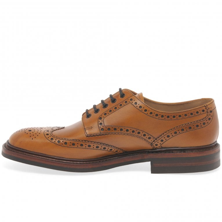 Charles Clinkard Loake Chester Dainite Mens Tan Leather Brogues