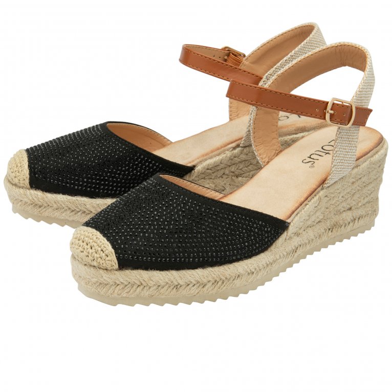 Charles Clinkard Lotus Bianka Womens Espadrille Wedges