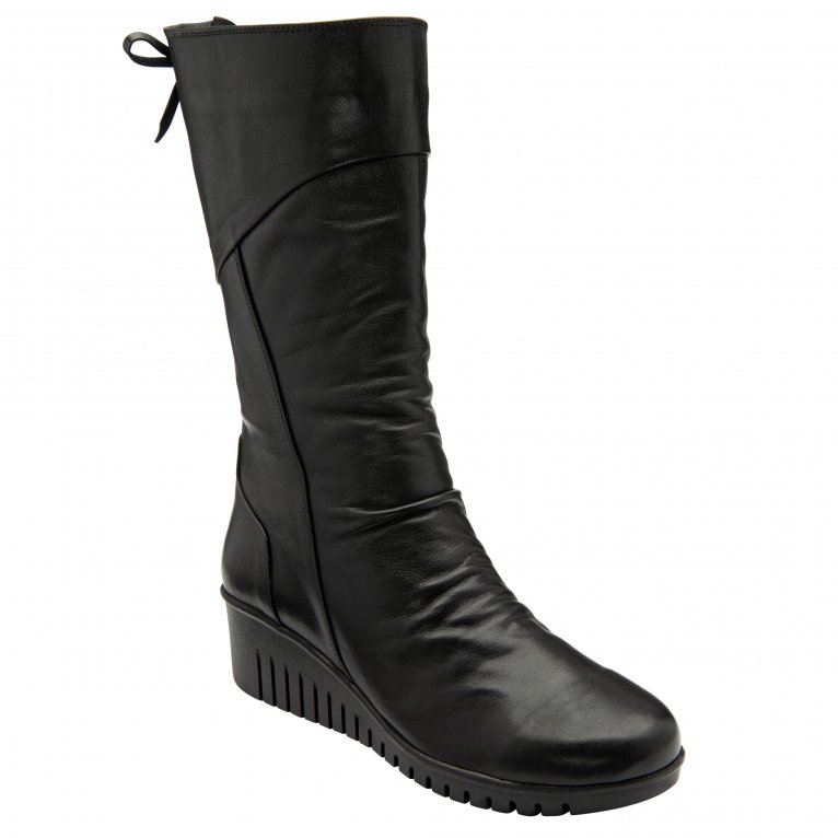 charles clinkard Lotus Dara Womens Wedge Calf Boots