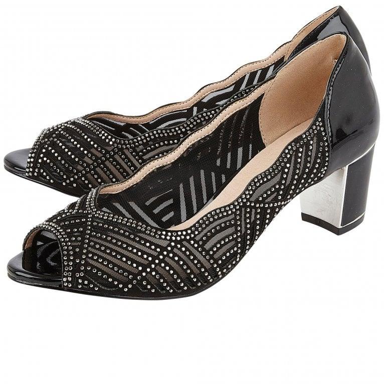 Charles Clinkard Lotus Immy Womens Peep Toe Court Shoes