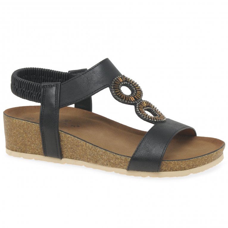 charles clinkard Lunar Barwell Womens Low Wedge Sandals