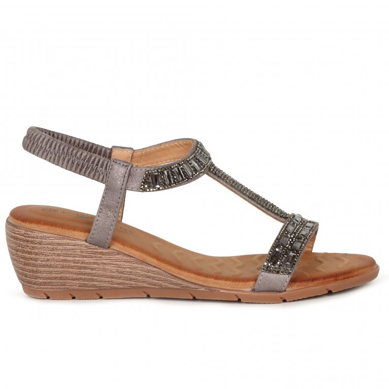 Charles Clinkard Lunar (GRS) Macie Womens Wedge Heel Sandals