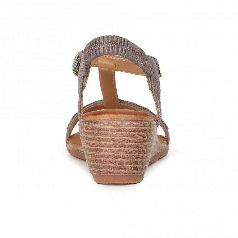 Charles Clinkard Lunar (GRS) Macie Womens Wedge Heel Sandals