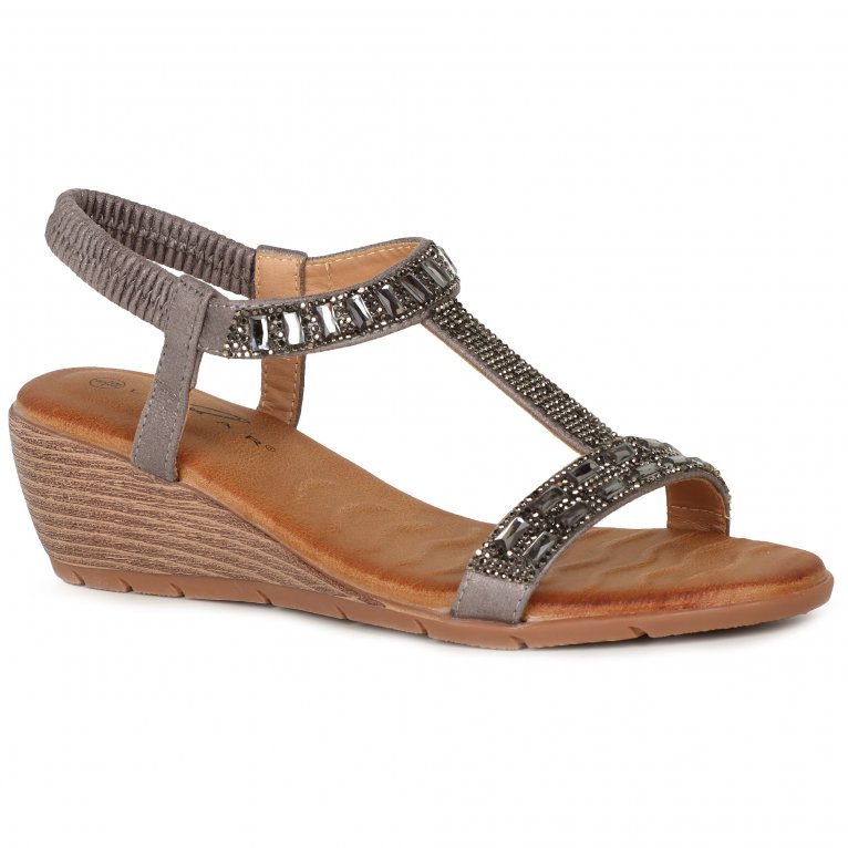 charles clinkard Lunar (GRS) Macie Womens Wedge Heel Sandals