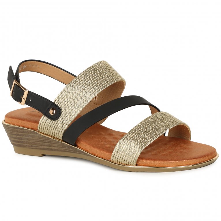 charles clinkard Lunar (GRS) Pippa Womens Low Wedge Sandals