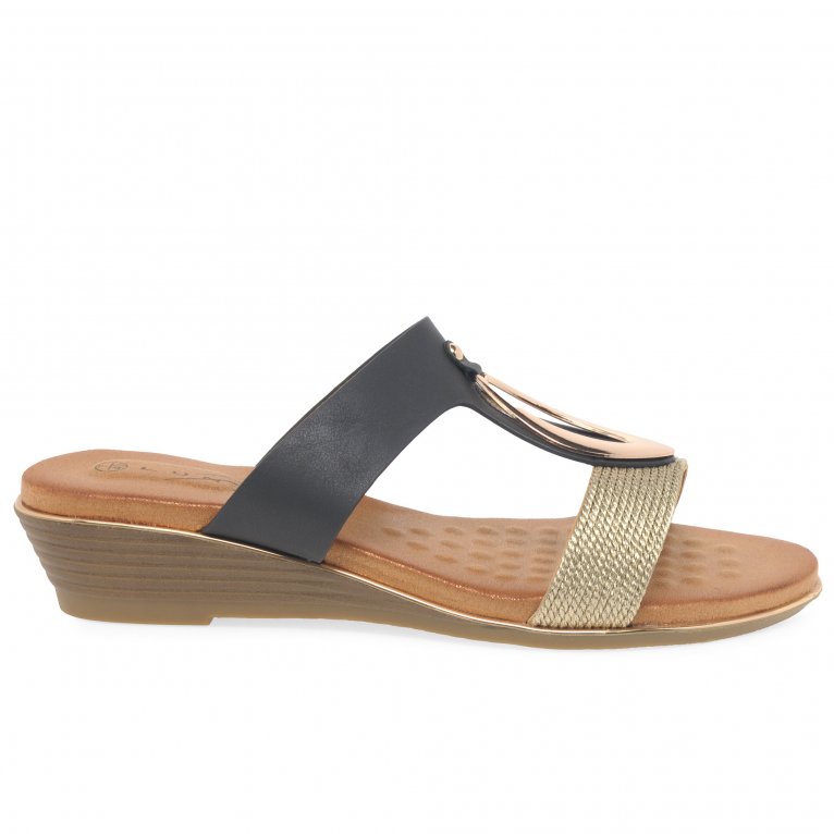 Charles Clinkard Lunar (GRS) Porto Womens Low Wedge Sandals