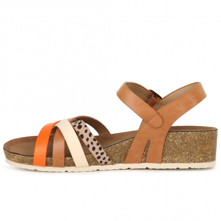 Charles Clinkard Lunar (GRS) Selina Womens Low Wedge Sandals