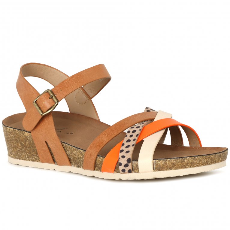 charles clinkard Lunar (GRS) Selina Womens Low Wedge Sandals