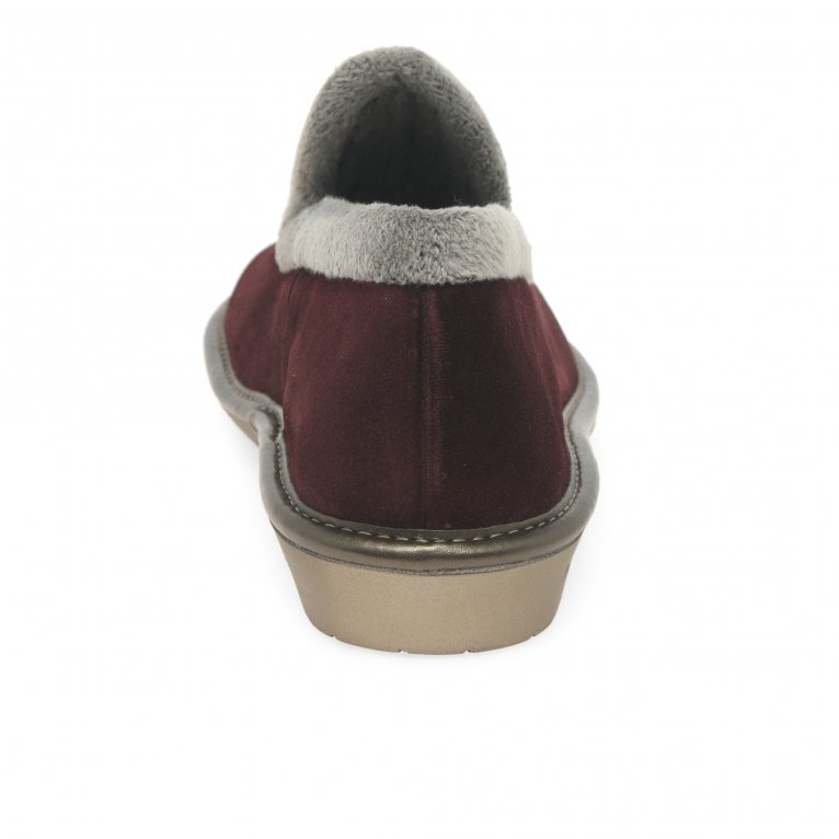 Charles Clinkard Nordikas Nicola III Womens Faux Fur Lined Full Suede Slippers