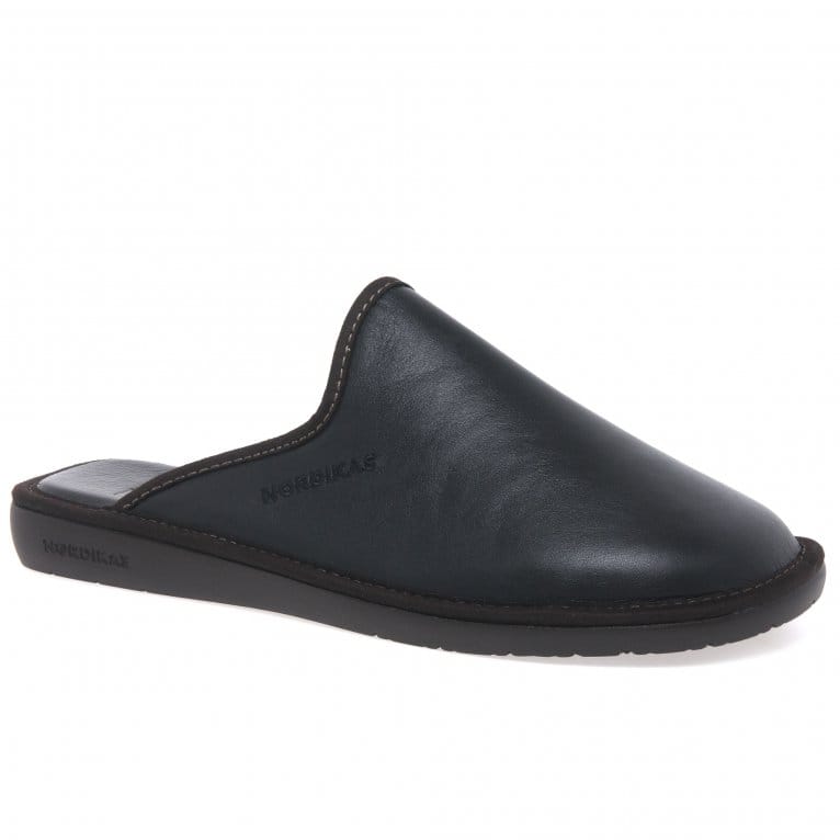 charles clinkard Nordikas Norwood III Mens Leather Slippers
