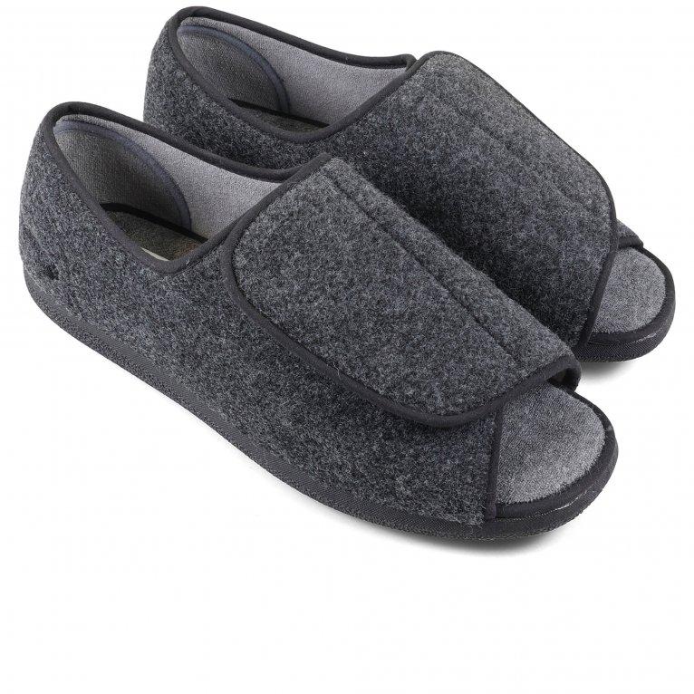 Charles Clinkard Padders Norman Mens Extra Wide Slippers