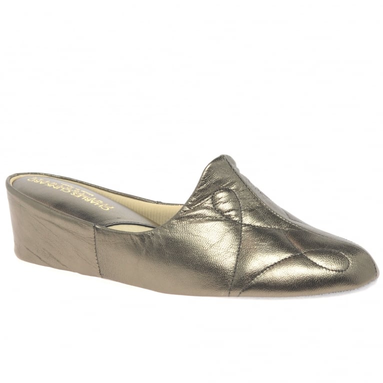 charles clinkard Relax Slippers Dulcie Leather Ladies Slippers