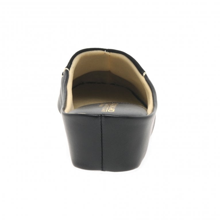 Charles Clinkard Relax Slippers Martha Leather And Suede Slipper