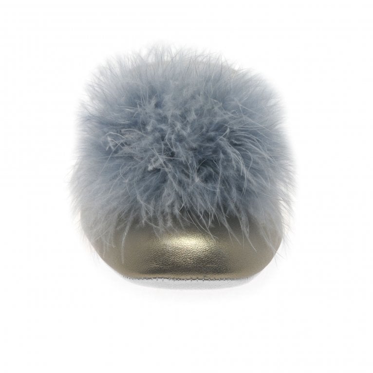 Charles Clinkard Relax Slippers Pom-Pom II Leather Slipper