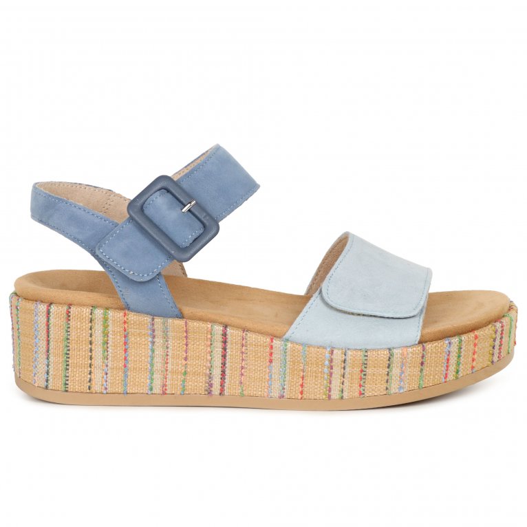 Charles Clinkard Remonte Tapestry Womens Wedge Sandals
