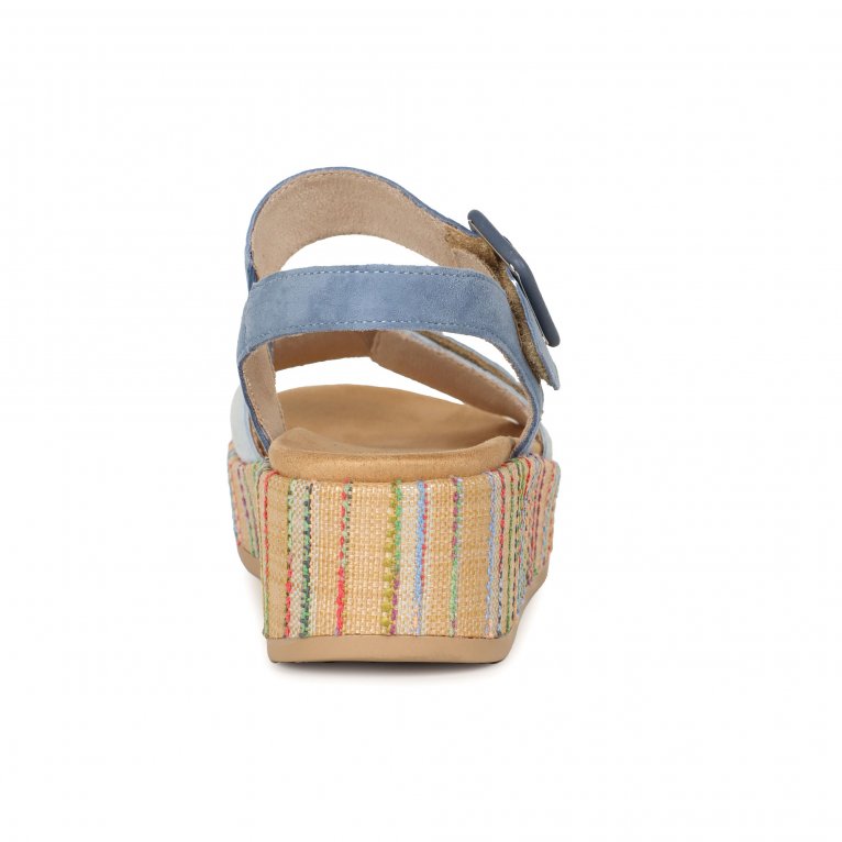 Charles Clinkard Remonte Tapestry Womens Wedge Sandals