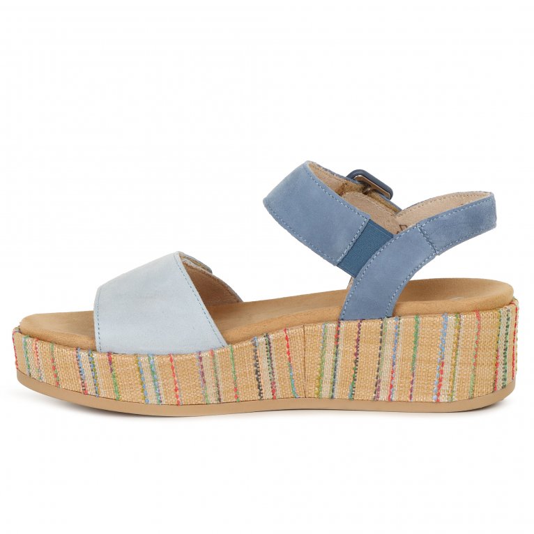 Charles Clinkard Remonte Tapestry Womens Wedge Sandals