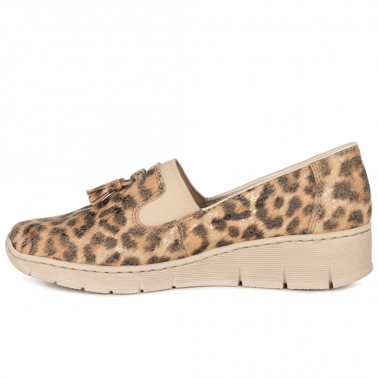 Charles Clinkard Rieker Gleam Womens Tassel Loafers