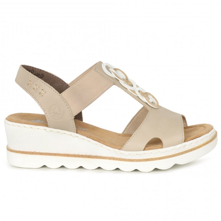 Charles Clinkard Rieker Medal Womens Wedge Heel Sandals