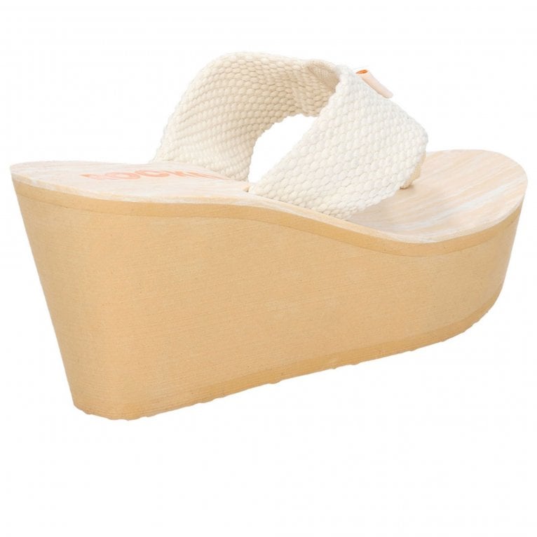 Charles Clinkard Rocket Dog Diver Webbing Womens Toe Post Wedge Sandals