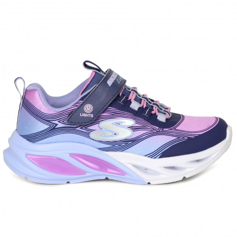Charles Clinkard Skechers Cosmic Glow Lights Kids Trainers
