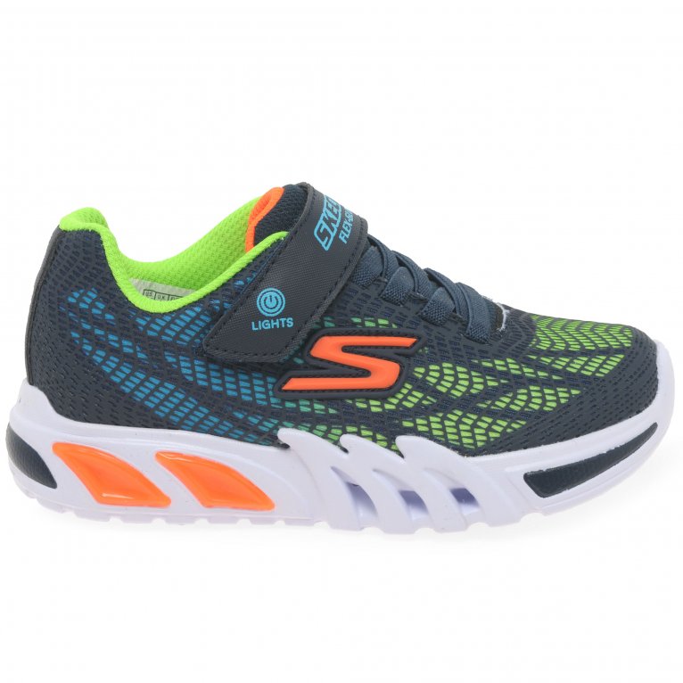 Charles Clinkard Skechers Flex Glow Vorlo Lights Boys Sports Trainers