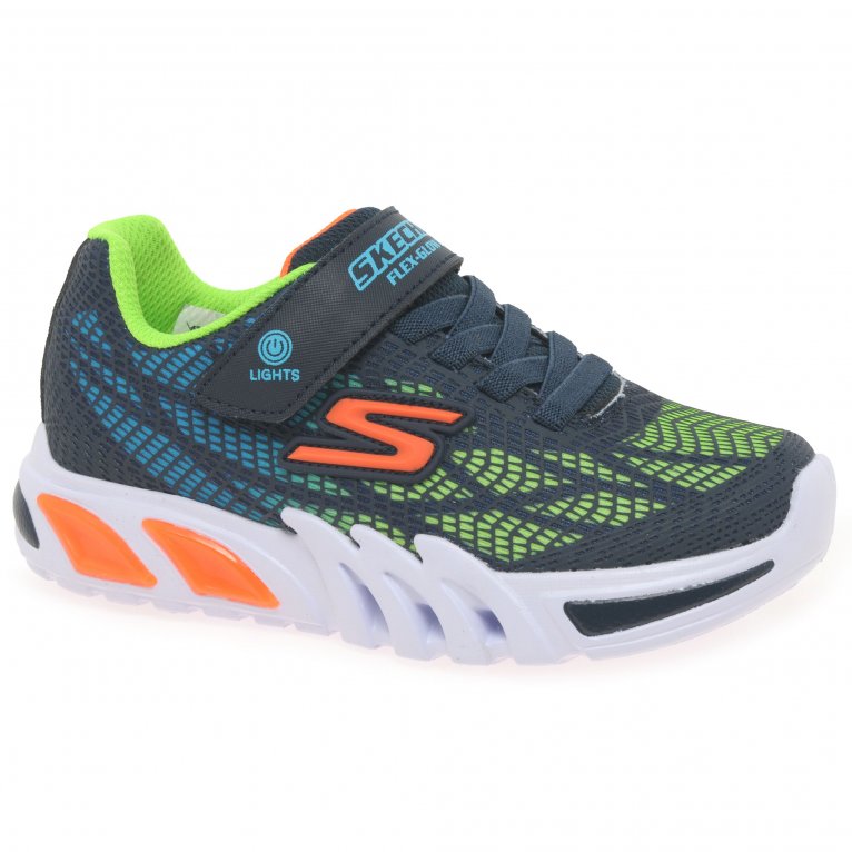 charles clinkard Skechers Flex Glow Vorlo Lights Boys Sports Trainers