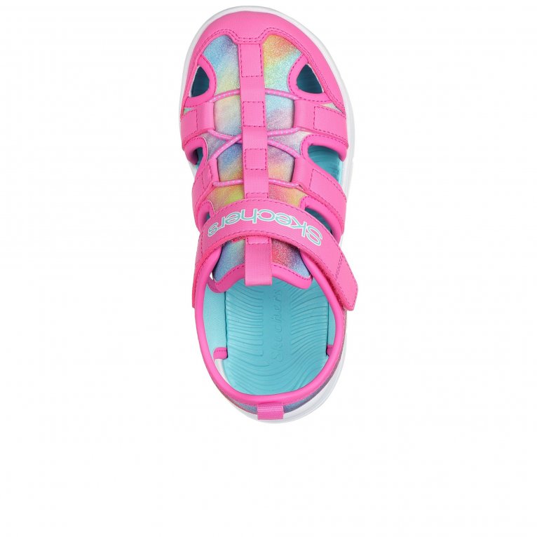 Charles Clinkard Skechers Flex Splash Daylight Shimmers Girls Sandals