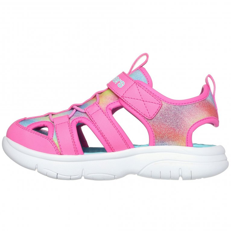 Charles Clinkard Skechers Flex Splash Daylight Shimmers Girls Sandals
