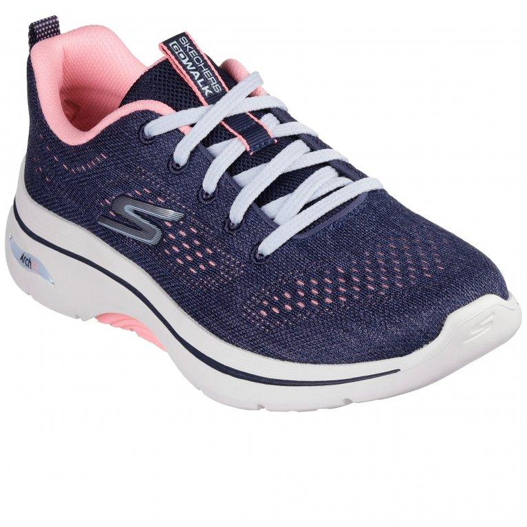 charles clinkard Skechers Go Walk Arch Fit 2.0 Vivid Sunset Womens Trainers