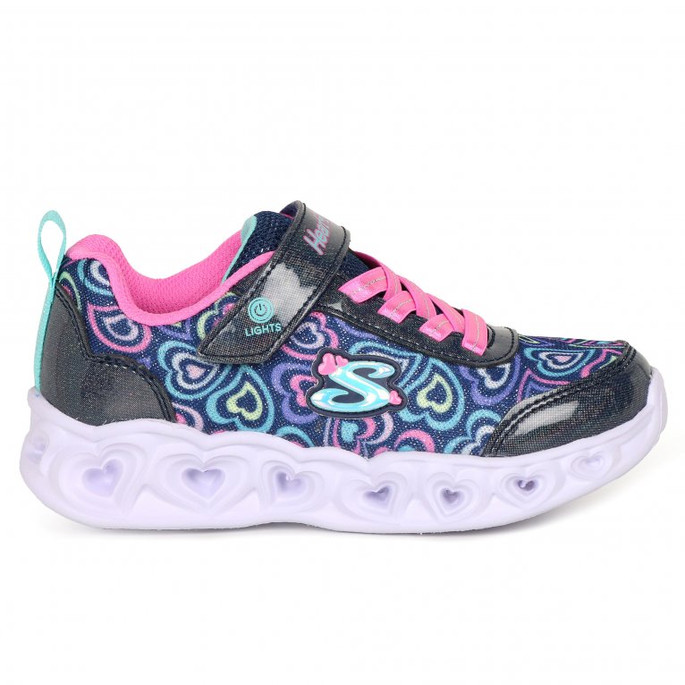 Charles Clinkard Skechers Heart Lights Boogie Girls Trainers