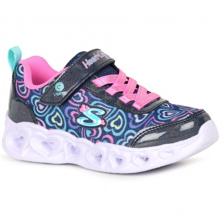 charles clinkard Skechers Heart Lights Boogie Girls Trainers