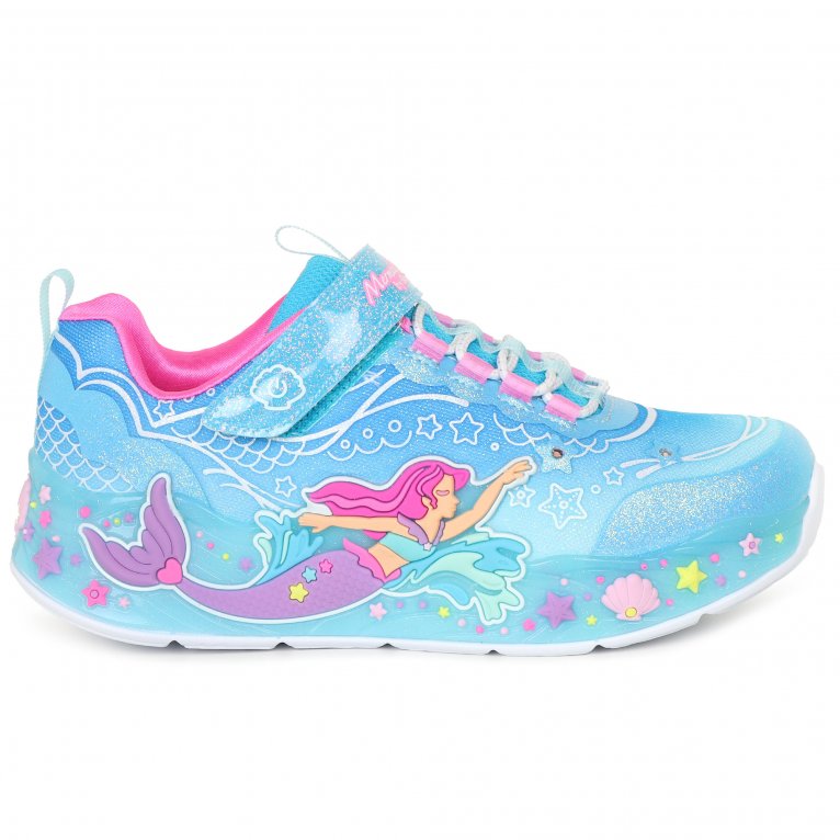 Charles Clinkard Skechers Mermaid Dream Lights Girls Sports Trainers